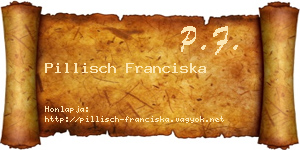 Pillisch Franciska névjegykártya